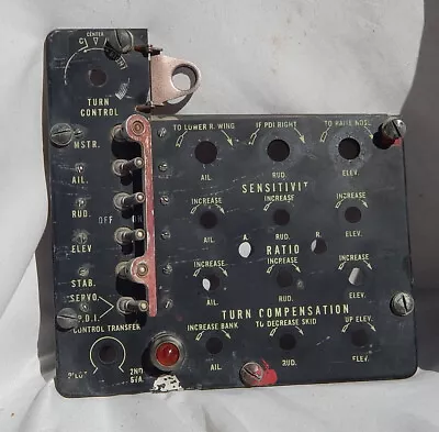 WW 2 US AAF B-17 B-24 B-29 Bomber C-1 Autopilot Control Panel With Switches • $79.95