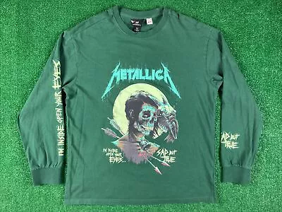 METALLICA 'Im Inside Your Open Eyes...Sad But True' Green Sz M H&M L/S Graphic T • $39.99