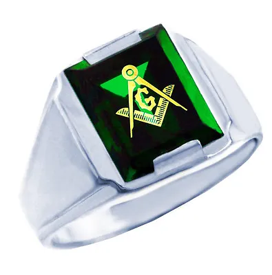 Men Vintage Symbol Oxidized Silver Scottish Masonic Freemason Master Mason Ring • $59.99