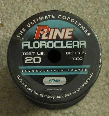 Pline Clear Floroclear Fluorocarbon Coated Line   20lb 600 Yd NEW  P Line • $26.98