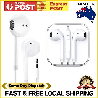 3.5mm Stereo Wired Earphones Headphones Headset Bass With Mic For IPhone AUX • $8.95