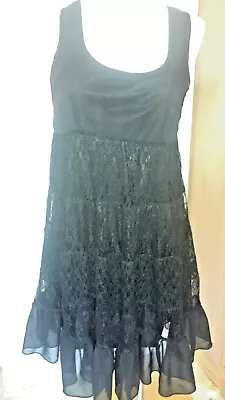 A'reve Little Black Lacy Dress Size Medium • $9.99