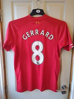 £29.99 • Buy Gerrard #8 Liverpool 2013/2014 Large L Warrior Football Shirt Home Retro 