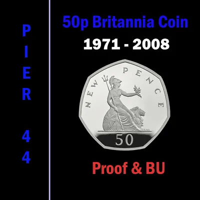 £19.75 • Buy Britannia 50p Fifty Pence Coins 1971-2008 **PROOF & BU ONLY** Select Year