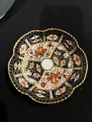 Vintage Royal Crown Derby 2451 Imari Pin Trinket Dish 11.5cm Diam • £10