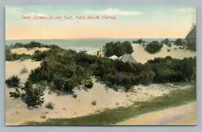 Sand Hammocks & Surf PABLO BEACH Florida~Antique Jacksonville~Artistic Series • $12.99
