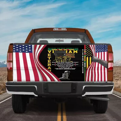 VietNam Veteran America Truck Tailgate Wrap Honnor Veteran Gift Decal Sticker Us • $49.99