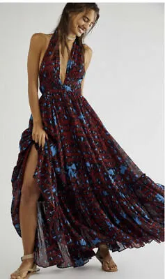 NEW FREE PEOPLE X ZANDRA RHODES Sz S SUPER NOVA MAXI DRESS • $88