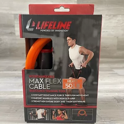 Lifeline 4' Max Flex Resistance Cable 50 Lb Heavy Interchangeable Training New • $25.99