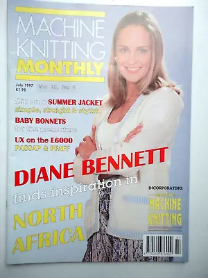 £3 • Buy Machine Knitting Monthly Magazine. Patterns/Charts/Adults/Kids/Toys  July 1997.