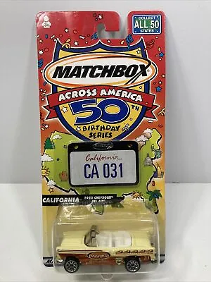 Matchbox Across America 50th Birthday California 1955 Chevrolet Bel Air New • $8.55