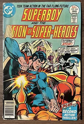 SUPERBOY AND THE LEGION OF SUPER-HEROES #225 (DC 1977) Mike Grell • VG (4.0) • $3