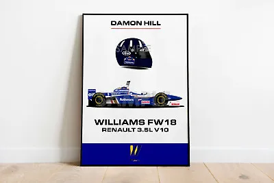 Damon Hill Williams FW18 F1 Print - Scuderia GP • £24