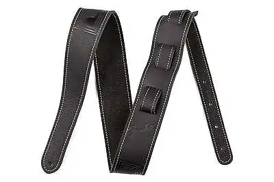 Genuine Fender® 2.25  Monogram Black Leather Guitar Strap 099-0681-006 • $31.95