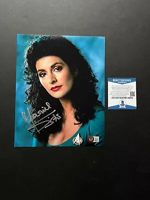 Marina Sirtis Hot! Autographed Signed Sexy Star Trek 8x10 Photo Beckett BAS Coa • $80