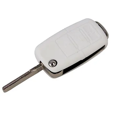 HQRP Flip Key Fob Shell Remote Case + White Cover For Mk4 MK5 Typ 1J Typ 1K R32 • $5.95