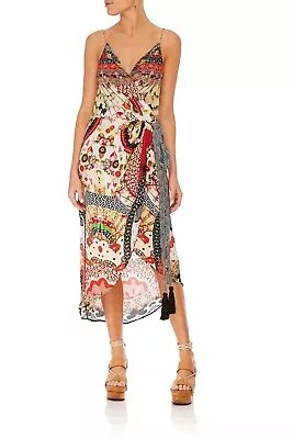 NEW CAMILLA VINTAGE VIXEN WRAP DRESS SILK CRYSTALS Lg • $599.99