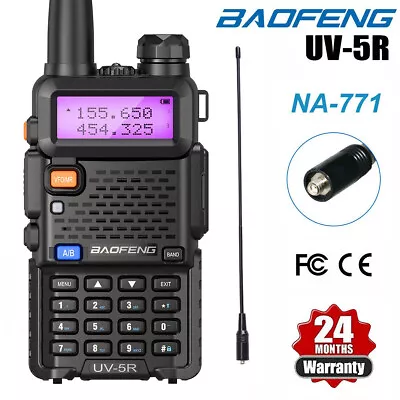 $29.99 • Buy BAOFENG UV-5R Dual Band VHF/UHF Walkie Talkie Two Way Ham Radio + NA-771 Antenna