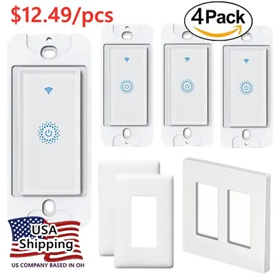 Nexete Smart WiFi Light Switch Remote Alexa Google  Voice Control Smart Life App • $21.97