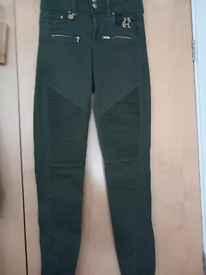 Holland Cooper Biker Jeans - Size 10 - Hunter Green • £47