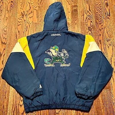 Vintage Notre Dame Starter Jacket XL Fighting Irish NCAA 90s • $69.99