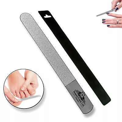 Diamond Nail Files 6.0  Professional Metal Nail File Double Sided Coarse Surface • £3.99