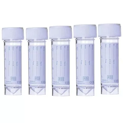 Urine Sample Bottles With Screw Top Lid Wee Bottle Clear UK Seller • £6.25