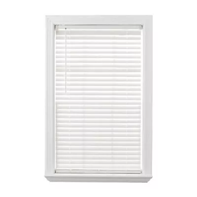 2  Cordless Faux Wood Horizontal Blinds Antique White 36x64 • $31.49