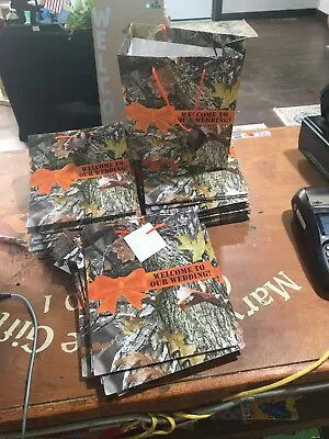 Lot Of 70 Welcome To Our Wedding Mossy Oak Gift Bags-new-9 In X 7 In • $125