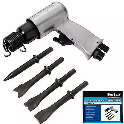 £16.79 • Buy BlueSpot Air Hammer Chisel Set With 4 Chisels Compact Design Tool For Compressor