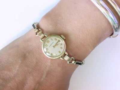 ADORABLE Vintage Ladies 14K YG IWC/Tiffany & Co Mech Wrist Watch. BUY NOW!! • $800