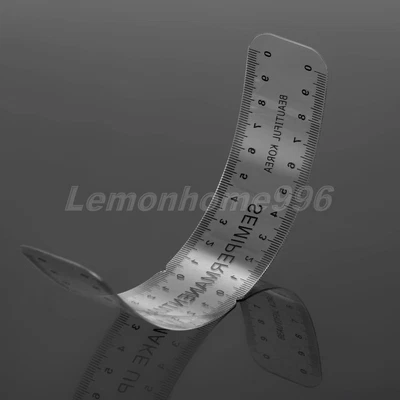 £4.91 • Buy Reusable Permanent Makeup Eyebrow Grooming Stencil Shaper Ruler Measure Supply