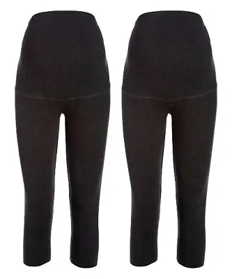 Set Of 2 RUMOR HAS IT Black Over Belly Maternity Capri Leggings Black Size S • £2.16