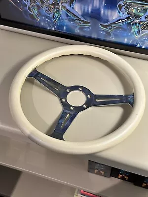 Genuine White Chrome JDM Lollipop Steering Wheel Bosozuku VIP • $19