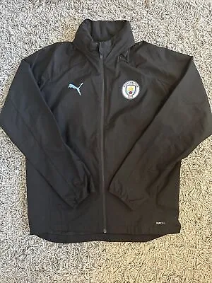 Manchester City Black Puma Zip Up Rain Jacket Size L • £24.99