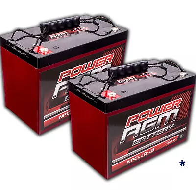 2X 110AH AMP Hour Battery Car Fridge 12V Deep Cycle AGM Solar Starting NPC110-12 • $599.95