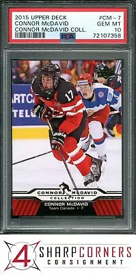 2015 UPPER DECK CONNOR McDAVID COLLECTION #CM-7 RC PSA 10 • $34.52