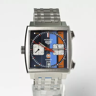 Rare Tag Heuer Monaco Gulf Racing Steve McQueen (on Bracelet) CAW211R.FC6401 • $11500