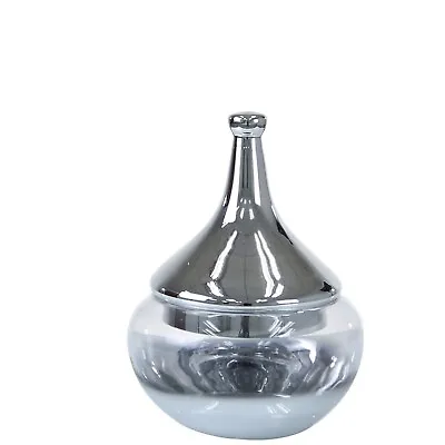 £29.95 • Buy Small Clear Flower Vase With Fluted Lid Home Floral Display Decoration Ornament