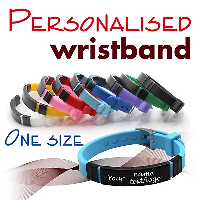 Personalised Silicone Wristbands Medical Bracelet Blood Event ICE Emergency • £4.99