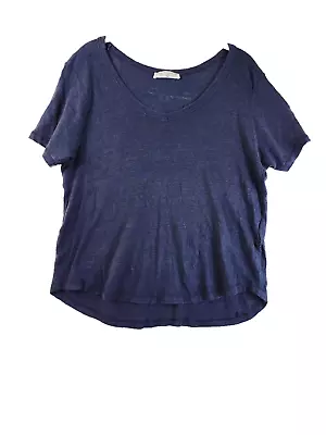 Zara Collection Womens Size L Blue Scoop Neck Short Sleeve T-Shirt  • $7.99