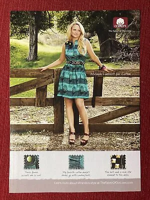 Miranda Lambert For Cotton 2009 Print Ad - Great To Frame! • $6.95