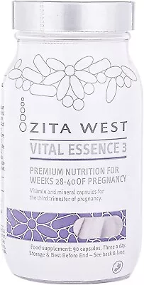 Zita West Vital Essence 3 - Essential Nutrition For 3rd Trimester 90 Caps Foli • £42