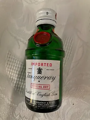 Vintage 1/10 Pint Tanqueray English Gin Bottle - Empty • £15.44