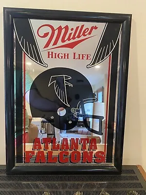 Vintage Old School Atlanta Falcons NFL Miller High Life Beer Mirror Mancave Frat • $130