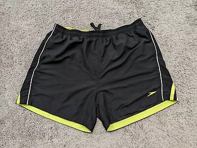 Speedo Swimming Shorts Men's XL Black Lined Elastic Shorts Inseam 5.5  • $16.77