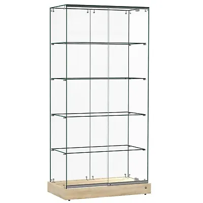 Glass Display Showcase Cabinet 4-Shelf With Lock | Sliding Door • $1700