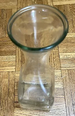 Square Bottom Round Top Clear Glass 1 Liter Milk Bottle About 10 3/4” Tall. • $14