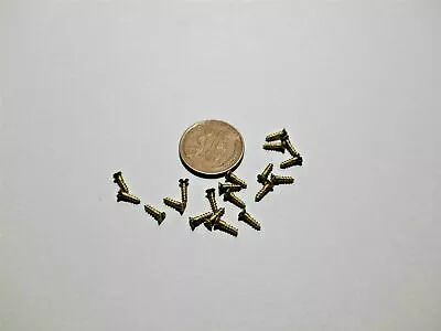 Small Brass Wood Screws Flat And Round Head For Antique Clock Repair #0-#1-#2 • $3.79