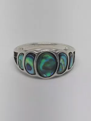 NV Sterling Silver 925 Abalone Ring Size 6 • $17